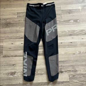 Nike Pro Black and Gray Leggings